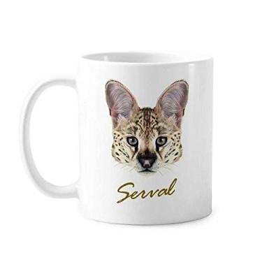 Imagem de Caneca de cerâmica de servo selvagem manchado de orelha longa xícara de porcelana de café louça