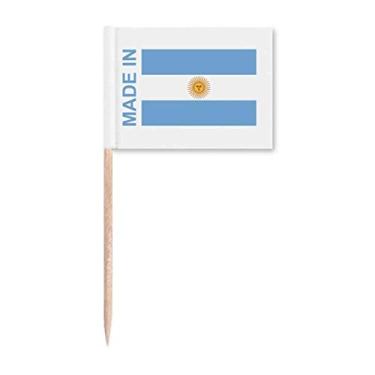 Imagem de Feito na Argentina Country Love bandeiras de palito de dente marcador Topper Decoração de festa