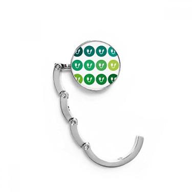 Imagem de Cabo de carregamento de folha verde padrão gancho de mesa fecho decorativo extensão dobrável cabide