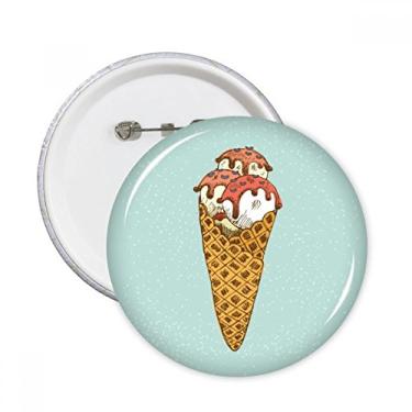 Imagem de Cones de ovos vermelhos, brancos, bola de sorvete, alfinetes redondos, emblema, acessório, decoração, 5 peças