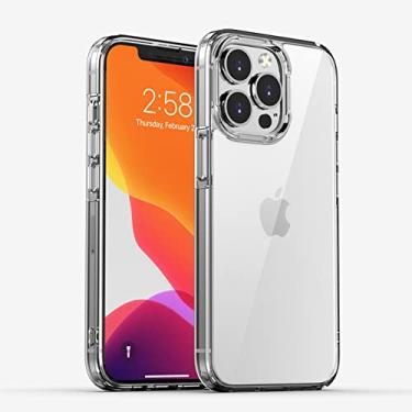 Imagem de ALLUPS Capa de acrílico transparente para iPhone 13, 12 Pro Max, 12 Mini, 12 Pro