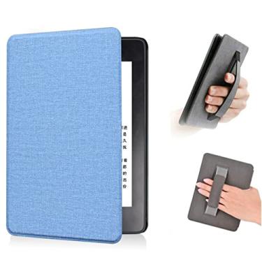 Imagem de A capa protetora com alça de mão é adequada para Kindle Paperwhite 11ª geração, capa protetora de tecido com ativação automática - função de dormir