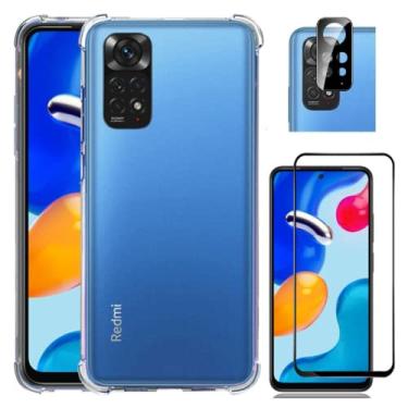 Imagem de Capa Capinha Para Redmi Note 11s + Película de Vidro Temperado 3D + Película de Câmera - (Hard Glass Store)