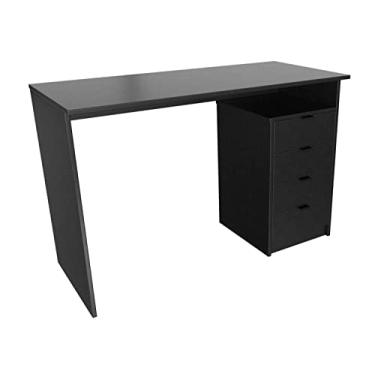 Imagem de Falkk ESCRIVANINHA YORK COM GAVETEIRO 1,10M PRETA, Modelo: FKEX-706