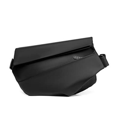 Imagem de Letuwj Bolsa masculina diagonal esportiva lazer grande capacidade impermeável multicamadas, Fivela preta, 29*19*13cm, Clássico