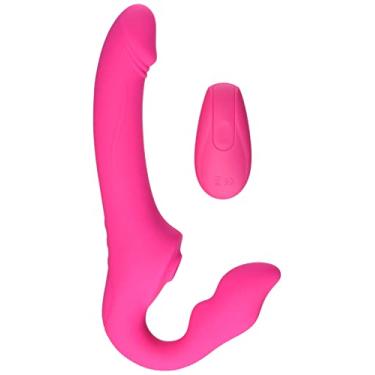 Imagem de Strap U Mighty Licker 10X Premium Silicone Strapless Dildo Com Lamber E Controle Remoto Eixo Vibratório Para Pegging Homens Mulheres Casais, Massageador Sexual Recarregável Vibrador Strapon Toy, Ag906