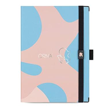 Imagem de Caderno Recarregável System Flex Ótima Orna Pato Rosa e Azul - Maxi (12,5x20) - fechamento elástico