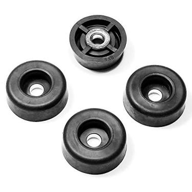 Imagem de 4 pés de borracha redondos médios – 0,312 A X 0,875 D – Feito nos EUA – Seguro para alimentos, tábuas de corte, eletrônicos, artesanato, trabalho em madeira...