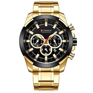 Imagem de Relógio Masculino Curren 8361 GB Pulseira em Aço Inoxidável - Dourado e Preto