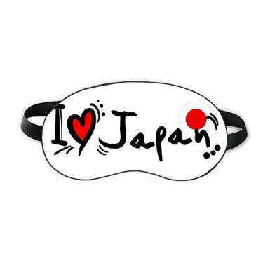 Imagem de I Love Japan Word Flag Heart Sleep Eye Shield Soft Night Vlindfold Shade Cover