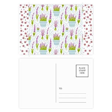 Imagem de Cartão postal lavanda com pintura de plantas e flores em vaso de Natal, celebração, cartão postal de bênção