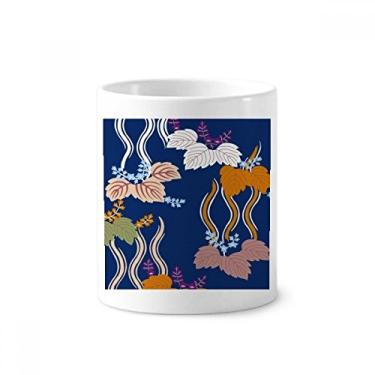 Imagem de Suporte para caneta de escova de dentes de folhas da cultura japonesa com suporte de cerâmica