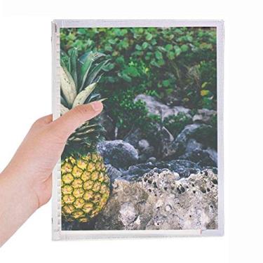 Imagem de Caderno de folhas de abacaxi, imagem da natureza, diário de folhas soltas recarregável, material de papelaria