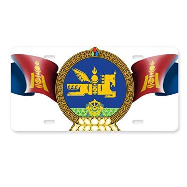 Imagem de DIYthinker Emblema Nacional da Mongólia Placa de licença Decoração Aço Inoxidável Automóvel