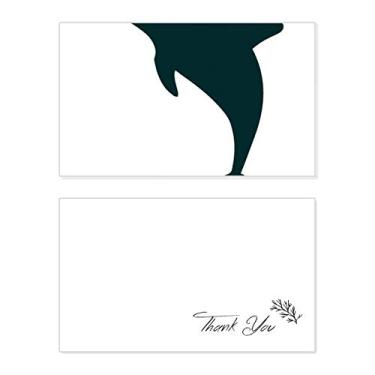 Imagem de Blue Ocean Docile Cartão de agradecimento de aniversário com golfinho fofo