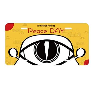 Imagem de DIYthinker Decoração preta Vector Padrão Olho Placa Placa Etiqueta Decoração Carro Dia da Paz
