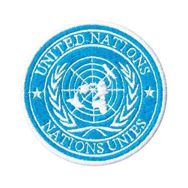 Imagem de Patch Bordado - Logo Simbolo da Onu Nações Unidas DV80076-305 Termocolante Para Aplicar