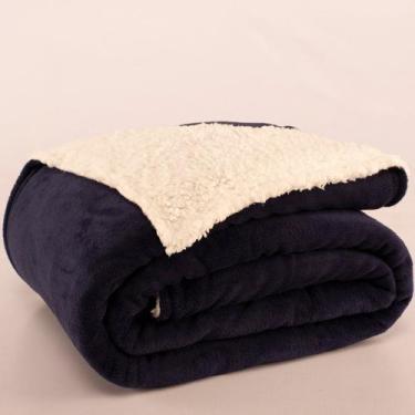 Imagem de Cobertor Casal Queen Canada Azul Marinho - Vilela Enxovais