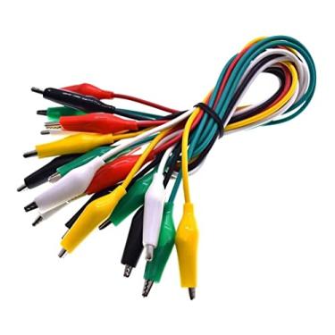 Imagem de Kit Cabo de Teste com Garra Jacaré Com 10 Fios Colorido para Robotica e Arduino
