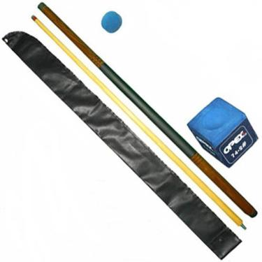 Imagem de Taco Rosca Metal Desmontável Giz E Sola Imp Sinuca Bilhar