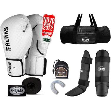 Imagem de Kit Completo Muay Thai Luva De Boxe Prisma Bolsa FreeStyle-Unissex