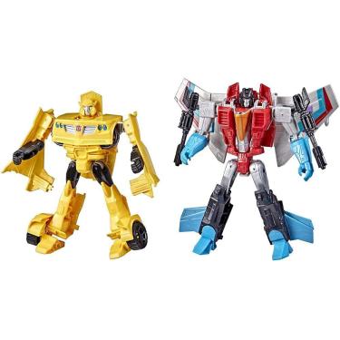 Imagem de Figuras de ação Transformers Bumblebee e Starscream (pacote com 2, 7 polegadas)