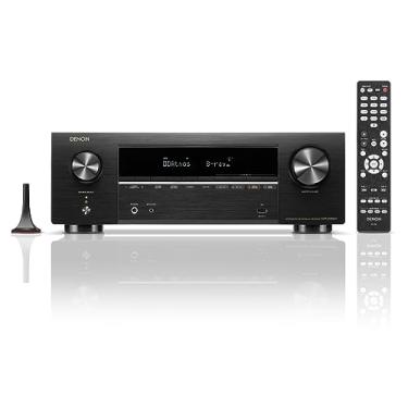 Imagem de Denon Receptor AV AVR-X1800H de 7.2 canais – 80 W/canal, transmissão sem fio via HEOS, WiFi e Bluetooth integrados, suporta Dolby Vision, HDR10+, HDR dinâmico e sistemas de automação residencial