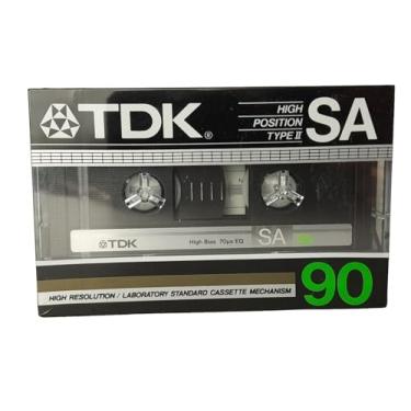 Imagem de TDK Fita cassete de áudio tipo II de alta resolução de 90 minutos SA