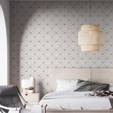 Imagem de Kit 10 Rolos Papel De Parede Adesivo Arabesco Bege 3,0M