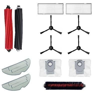 Imagem de Peças de reposição compatíveis com Roborock S8/S8+/S8 Pro/G20, kit de acessórios para aspirador de pó, 1 par de escovas principais/1 escova autolimpante/4 escovas laterais/2 filtros/2 almofadas de esfregão/2 sacos de poeira