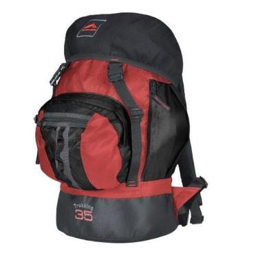Imagem de 0035 - Mochila Trekking 35 - Vermelho Com Preto
