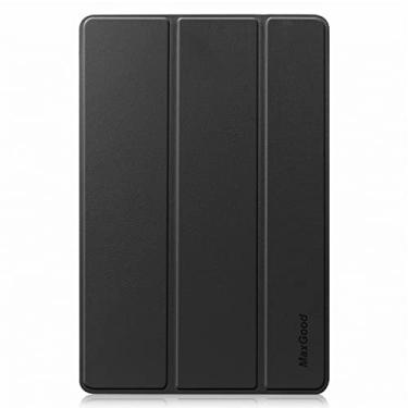 Imagem de Capa Smart Case Compatível Samsung Galaxy Tab A 10.5" SM-T590 T595 (Preto) Leve, PU de qualidade,Anti-impressões digitais,Resistente a arranhões
