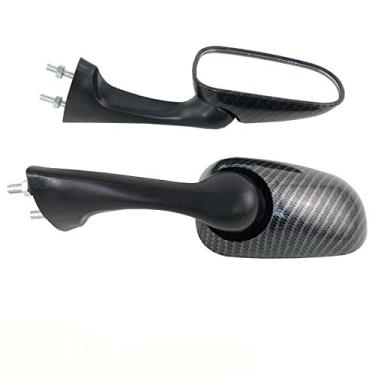 Imagem de OKSTNO Espelho lateral de reposição Miror retrovisor de motocicleta para CBR NSR VFR RVF 250 400 NC23 29 30 35 MC18 19 21 22 28 preto (carbono)