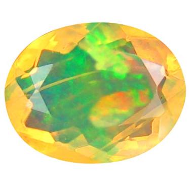 Imagem de 1,25 ct AAA+ Qualidade da pedra preciosa corte oval (9 x 7 mm) opala arco-íris não aquecida genuína e extraída da pedra preciosa solta da Terra