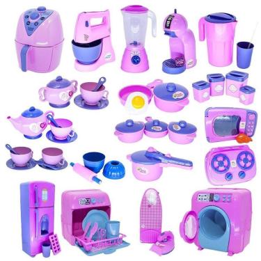 Imagem de Kit cozinha infantil xícara microondas air fryer jarra 47pç