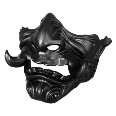 Imagem de Tachiuwa Máscara de máscaras de Halloween, máscara realista de cosplay fantasma do diabo para adereços de fantasias