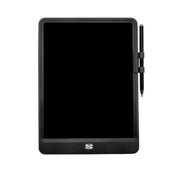 Imagem de rockible Almofada de escrita lcd desenho placa de escrita com função de bloqueio placas de pintura de 10 polegadas almofada de rabiscador para crianças para, preto