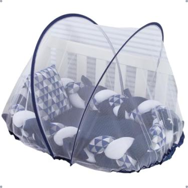 Imagem de Mosqueteiro Para Ninho Redutor De Berço Portátil Protetor (triangulo marinho)
