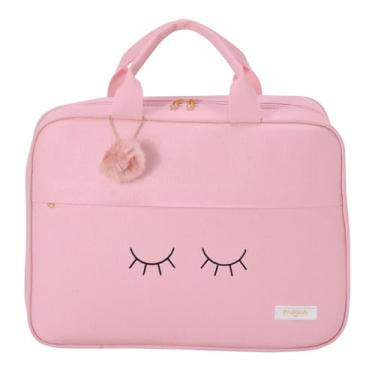 Imagem de Bolsa maternidade chuva de amor rosa, Pirulitando Baby, Rosa, Grande