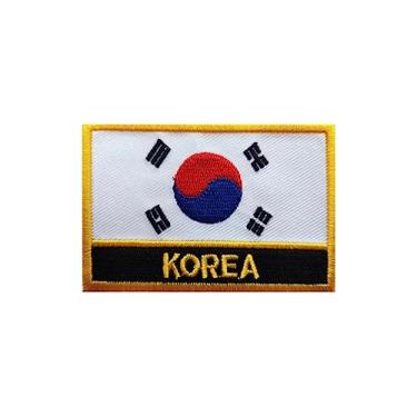 Imagem de Ruoming 1 PÇ Patch de bandeira da Coreia do Sul, bordado com ferro ou costurado, tático, militar, nacional da Coreia do Sul (Coreia do Sul)*
