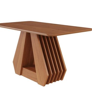 Imagem de Mesa Agata 130 Cm sem Vidro Estilo Moderno Cinamomo