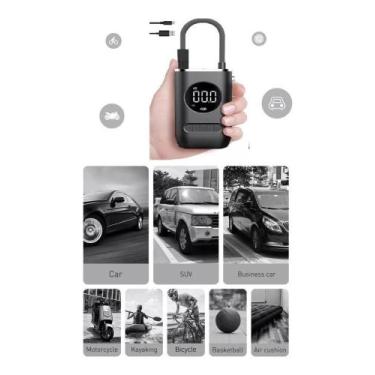 Imagem de Calibrador Compressor de ar Digital Portátil para Pneus de Carro, Bike