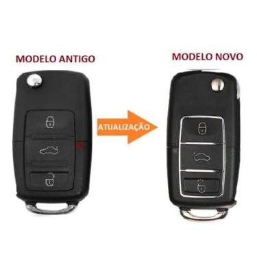 Imagem de Chave Canivete Carçaça Vw Gol Voyage G5 Polo Bora Fox G4 Reposição Mod
