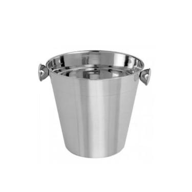 Imagem de Balde de Gelo com Alça Pequeno Aço Inoxidavel 1,1L - MIMO