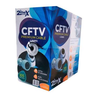 Imagem de Cabo De Rede Preto Cftv Cat5e Premium 4 Pares 305 M Utp - 2FLEX