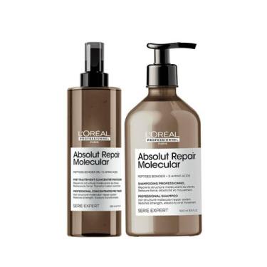 Imagem de Kit Absolut Repair Molecular Shampoo 500ml e Pré-Shampoo - LÓreal - L'