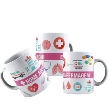 Imagem de Canecas de Porcelana Branca Personalizadas Coleção Profissões 4 (Enfermagem4)