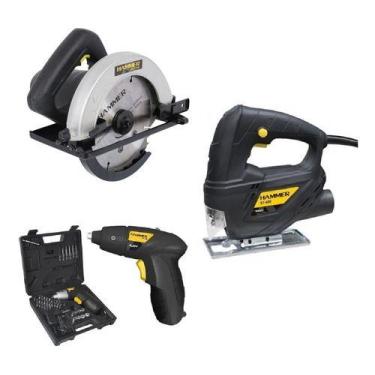 Imagem de Kit Ferramentas Serra Circular + Parafusadeira + Tico Tico - hammer, 1