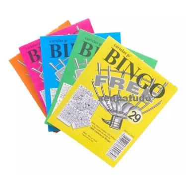 Imagem de Cartela De Bingo FREE Colorido 05 Blocos (500 Folhas)