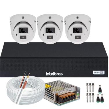Imagem de Kit Intelbras 3 Cameras de Segurança Vhd 3220d Mini Com áudio e microf
